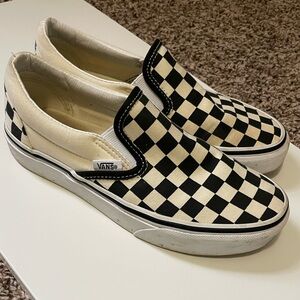 Checkerboard Slip-On Black & White Vans